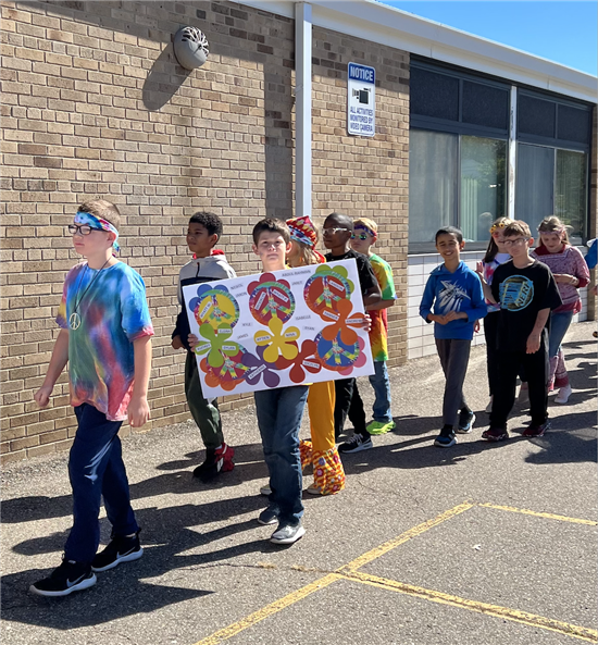 Older students at the walk-a-thon